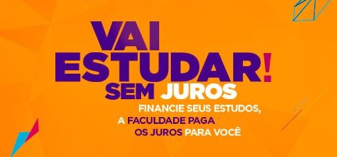 banner central - Vai Estudar sem juros Financie seus estudos
